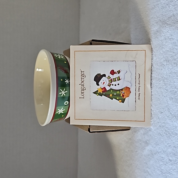 NWT Classic Longaberger Holiday Snowflake Dessert Bowls Set of 4 - Picture 1 of 8